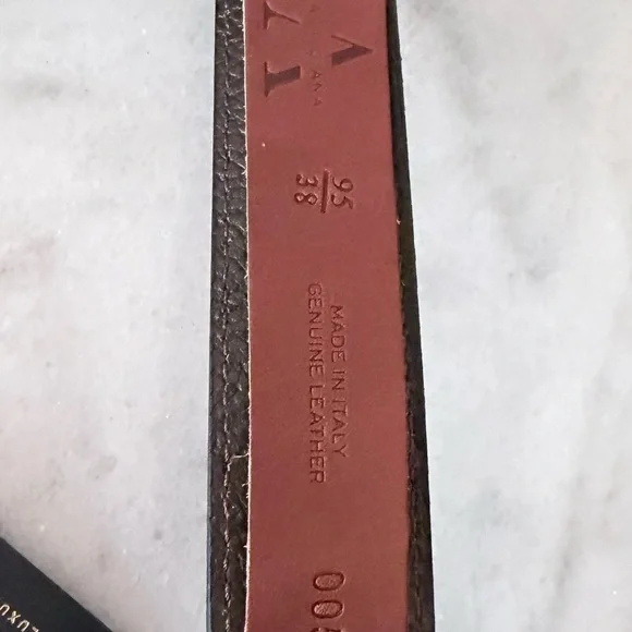 Brown suede Leather Men's Belt with Silver Buckle made in Italy belt Italy made - Picture 6 of 9